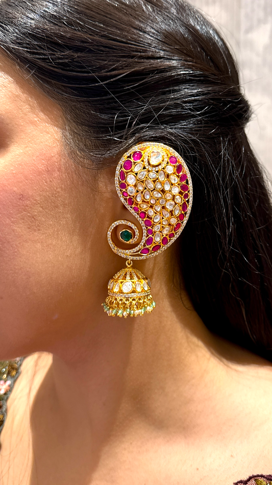 Morpankh Kaanphool Jhumkis