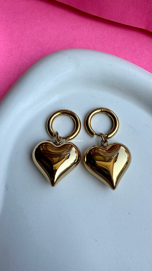 Heart Hoop Earrings