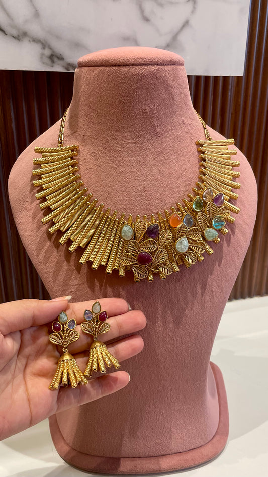 Gul Bahar Gold Necklace Set