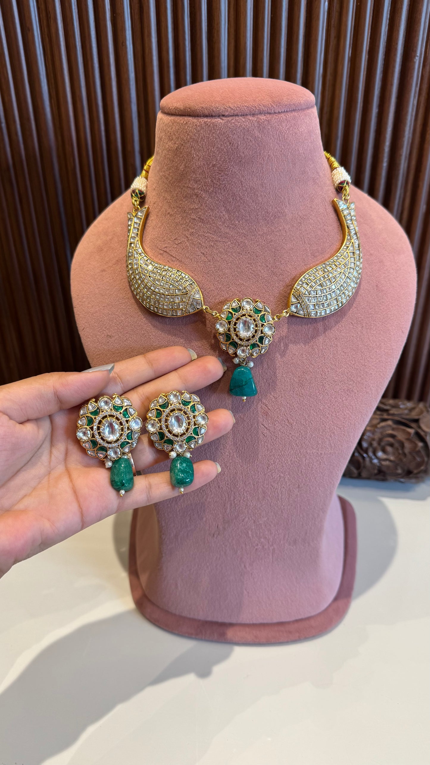 Jalpari Jadau Kundan Necklace Set