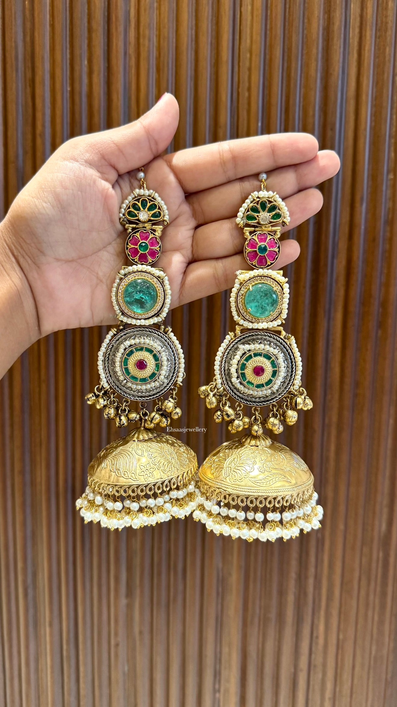 Jodha Jhumkis With Kaansahara