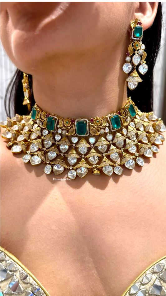 Shiddat Polki Necklace Set
