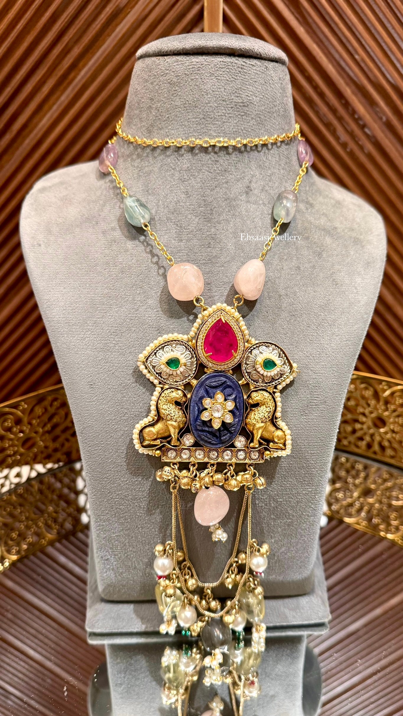 Gulzaar-long-Necklace with Earrings