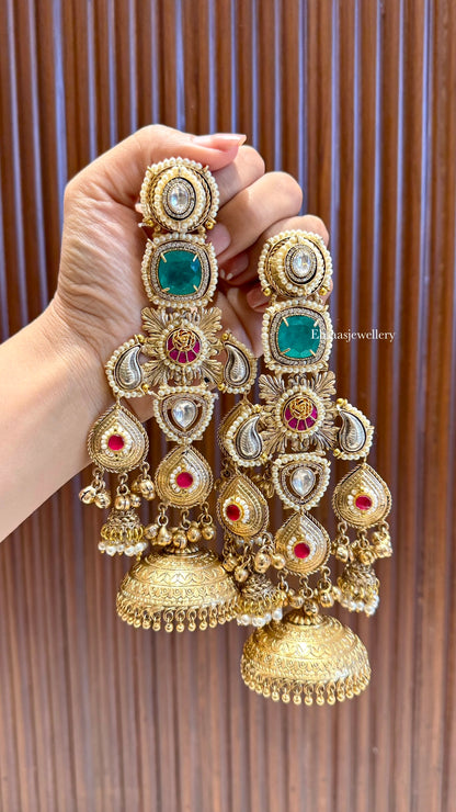 Zarna Jhumkis with Earchain
