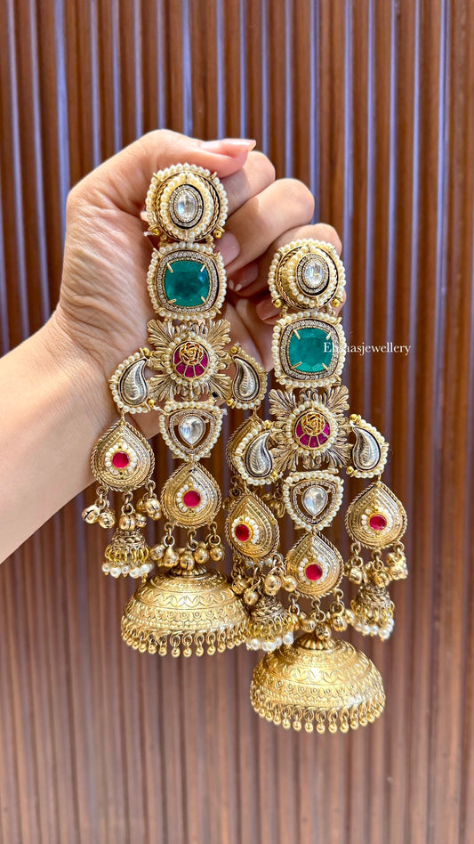 Zarna Jhumkis with Earchain