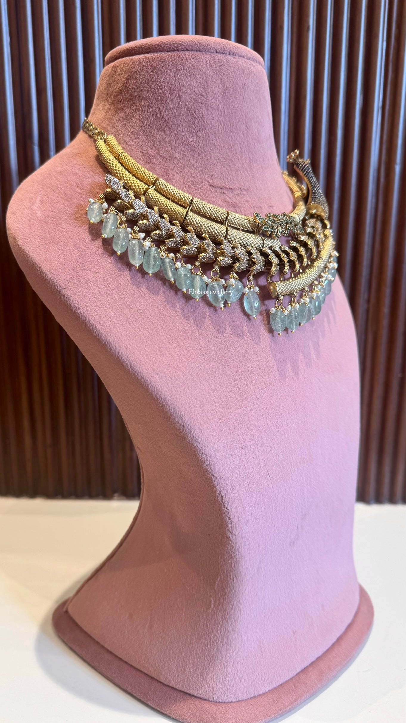 Royal Peacock Diamond Cocktail Necklace