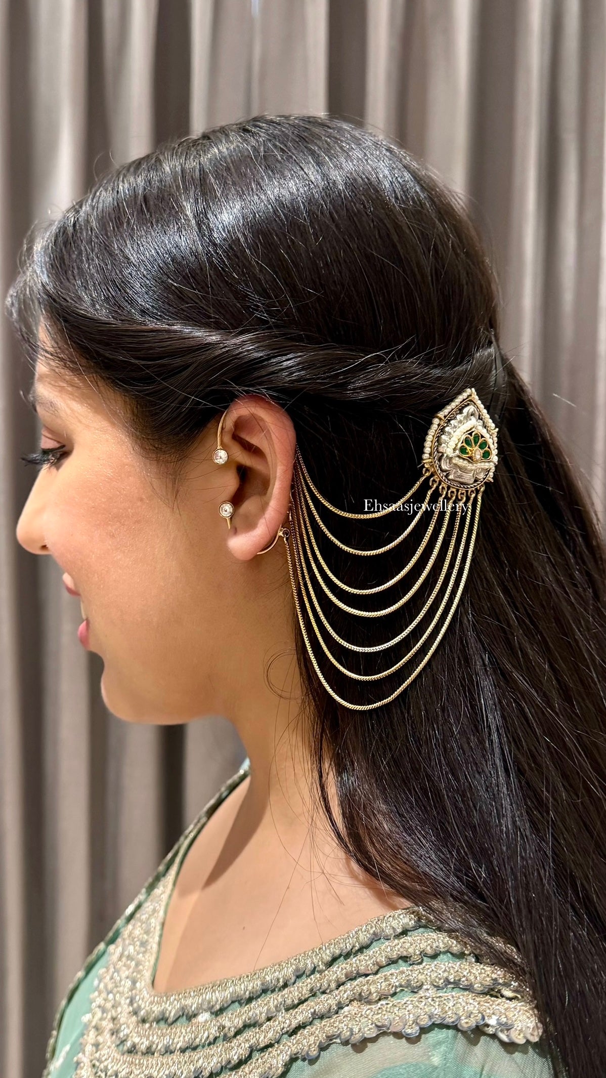 Gulnaaz Earcuffs with Earchain