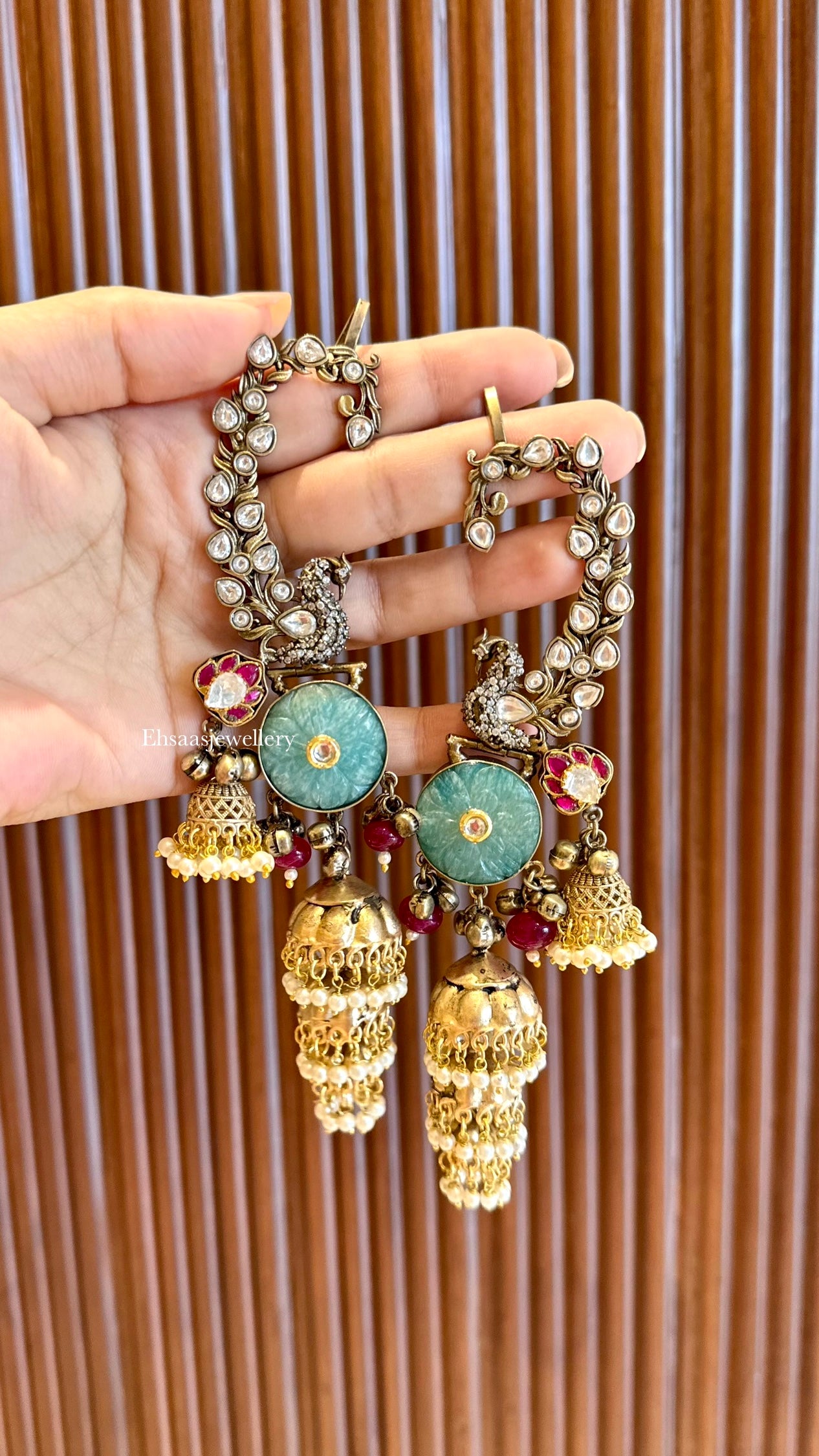 Mayuri Kaanphool Jhumkis