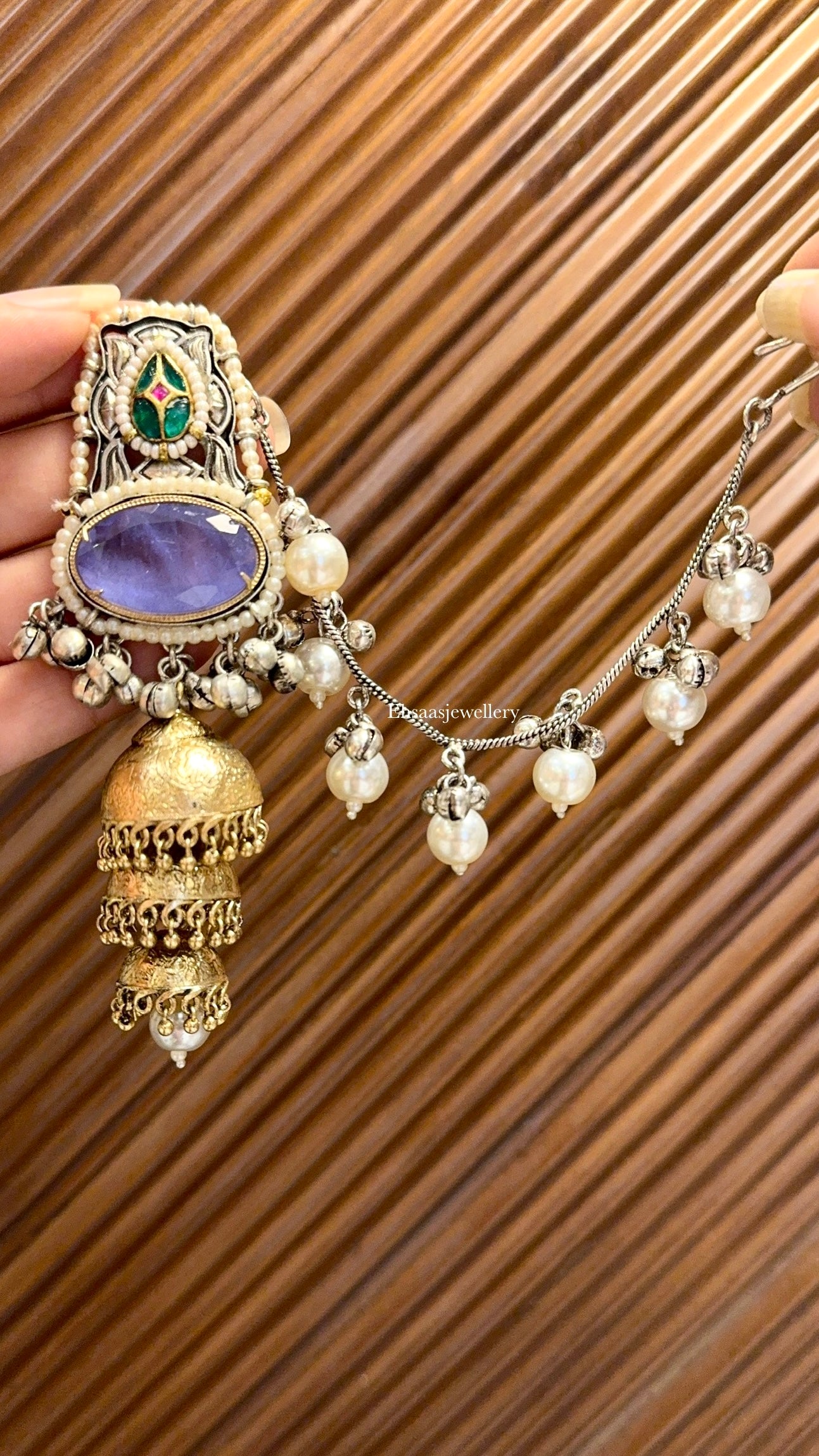 Devangana Jhumkis With Kaanchain