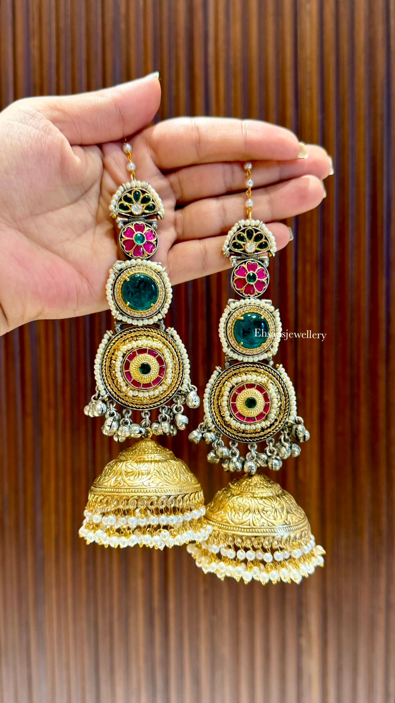 Jodha Jhumkis With Kaansahara