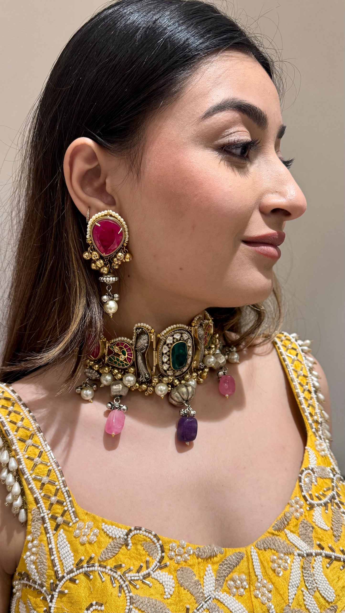 Dilruba Necklace with Earrings
