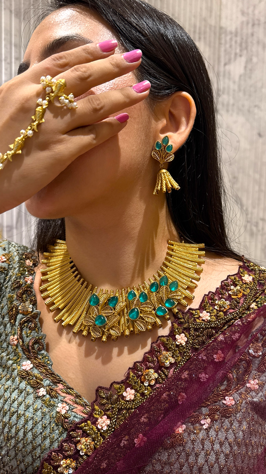 Gul Bahar Gold Necklace Set