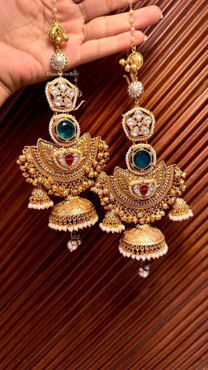 Suhana Jhumkis With Kaanchain
