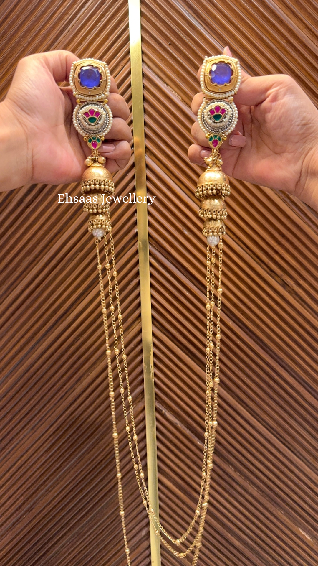 Leheriya Earrings with Necklace 1.0