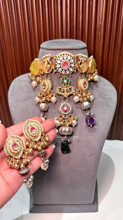 Shabnam Necklace with Earrings