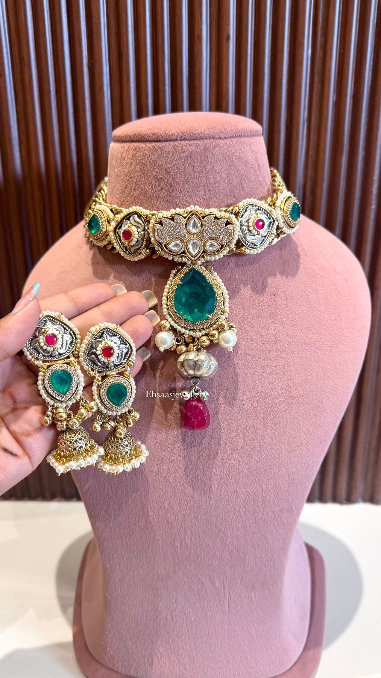 Rang-e-Ishq Necklace with Earrings