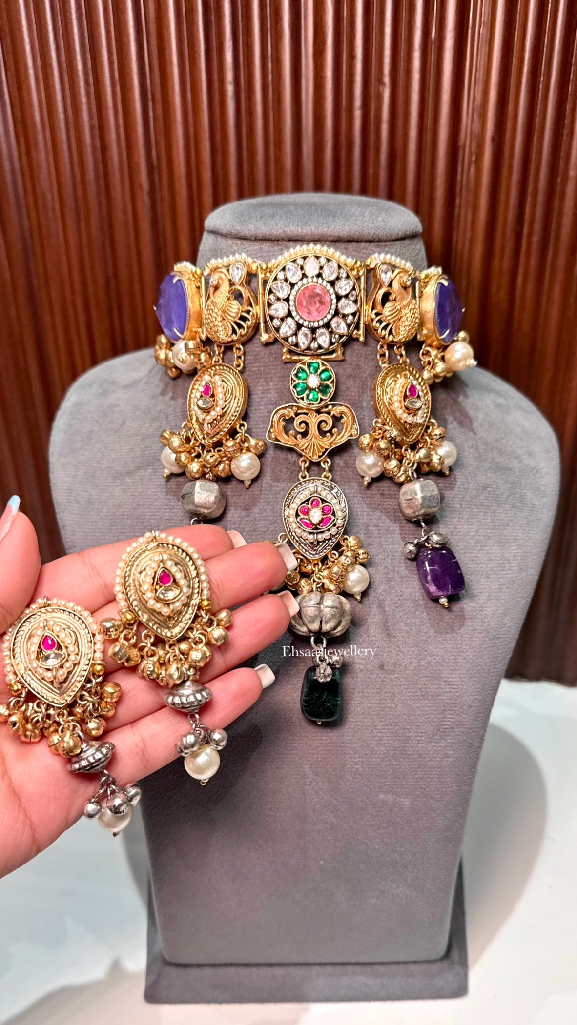 Shabnam Necklace with Earrings