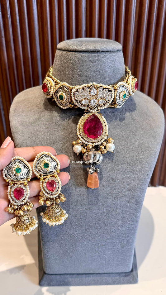 Rang-e-Ishq Necklace with Earrings