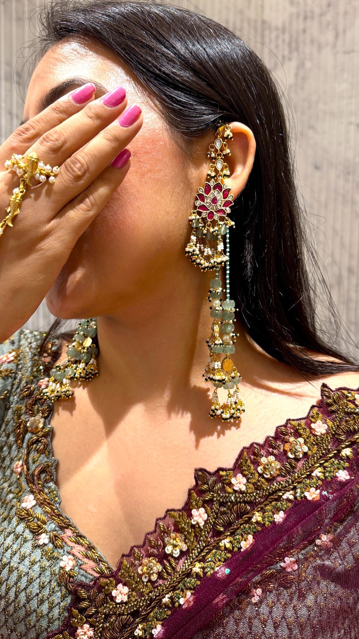 Khwaab Jadau Kundan Kashmiri Earrings