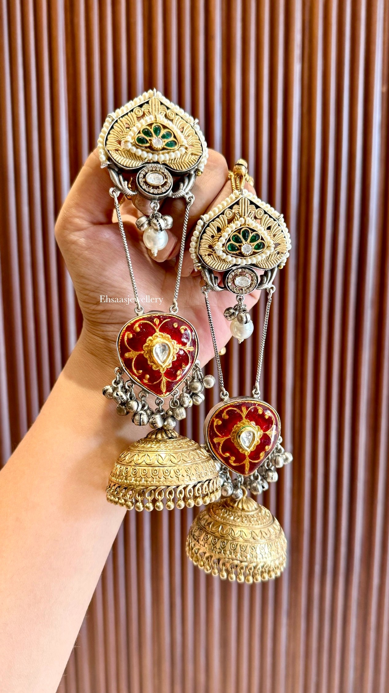 Kashish Jhumkis with Earchain