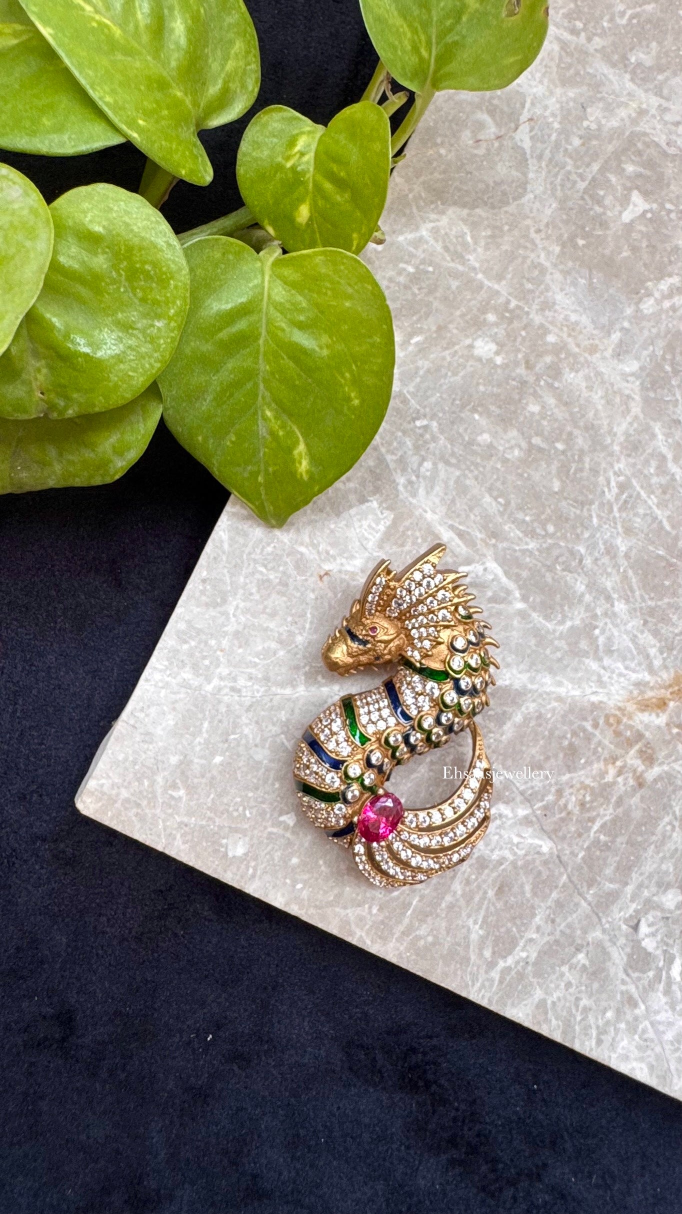 Jal Ashwa Brooch