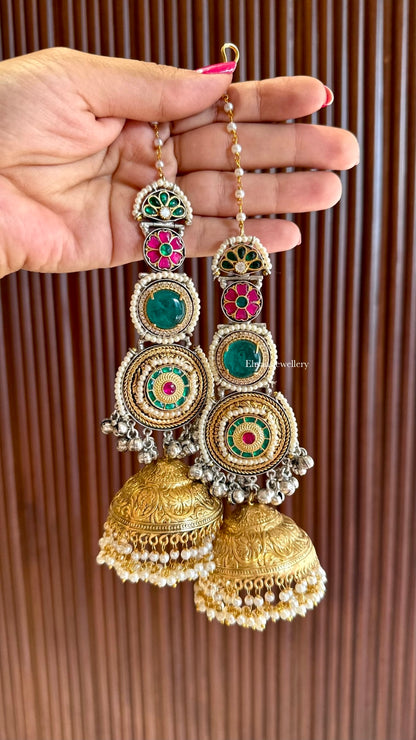 Jodha Jhumkis With Kaansahara