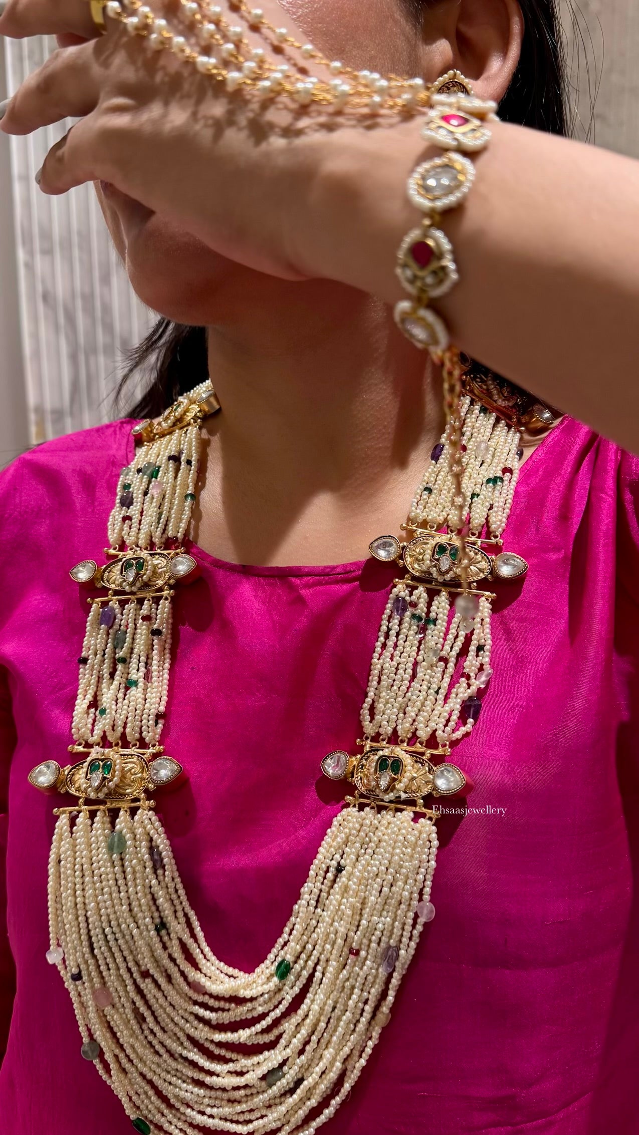 Sharvari Pearl Necklace Set