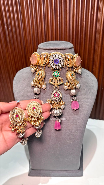 Shabnam Necklace with Earrings