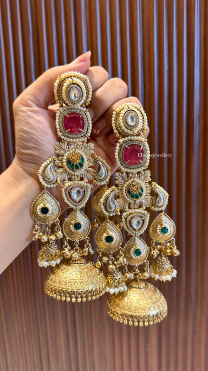 Zarna Jhumkis with Earchain