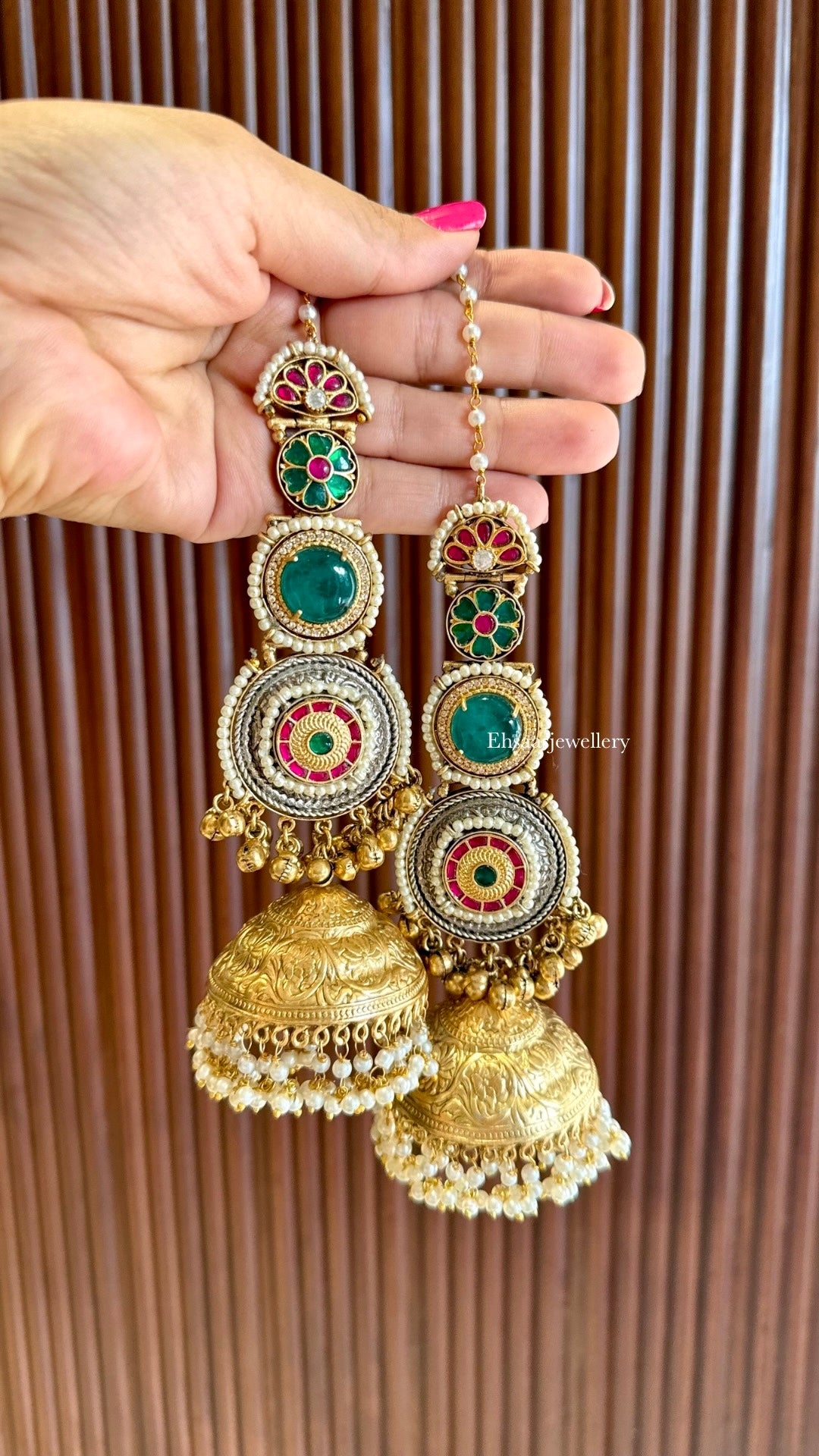 Jodha Jhumkis With Kaansahara