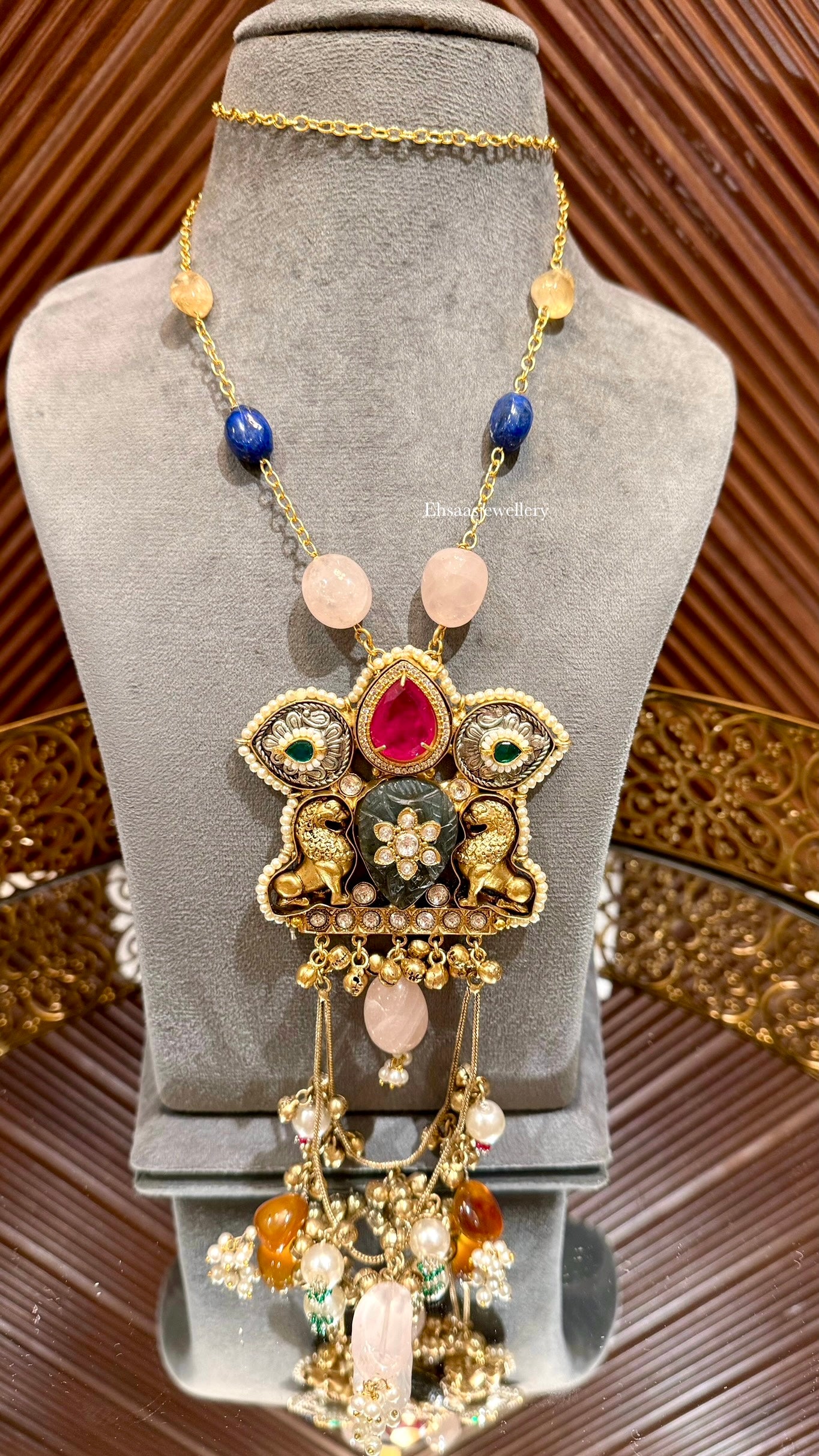 Gulzaar-long-Necklace with Earrings