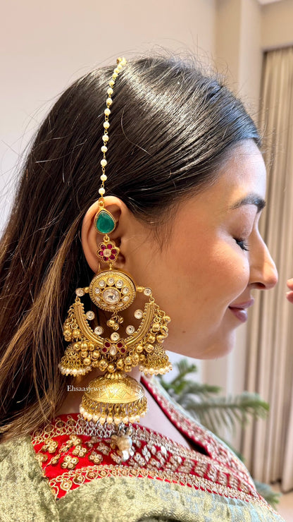 Aarizah Jhumkis With Kaanchain