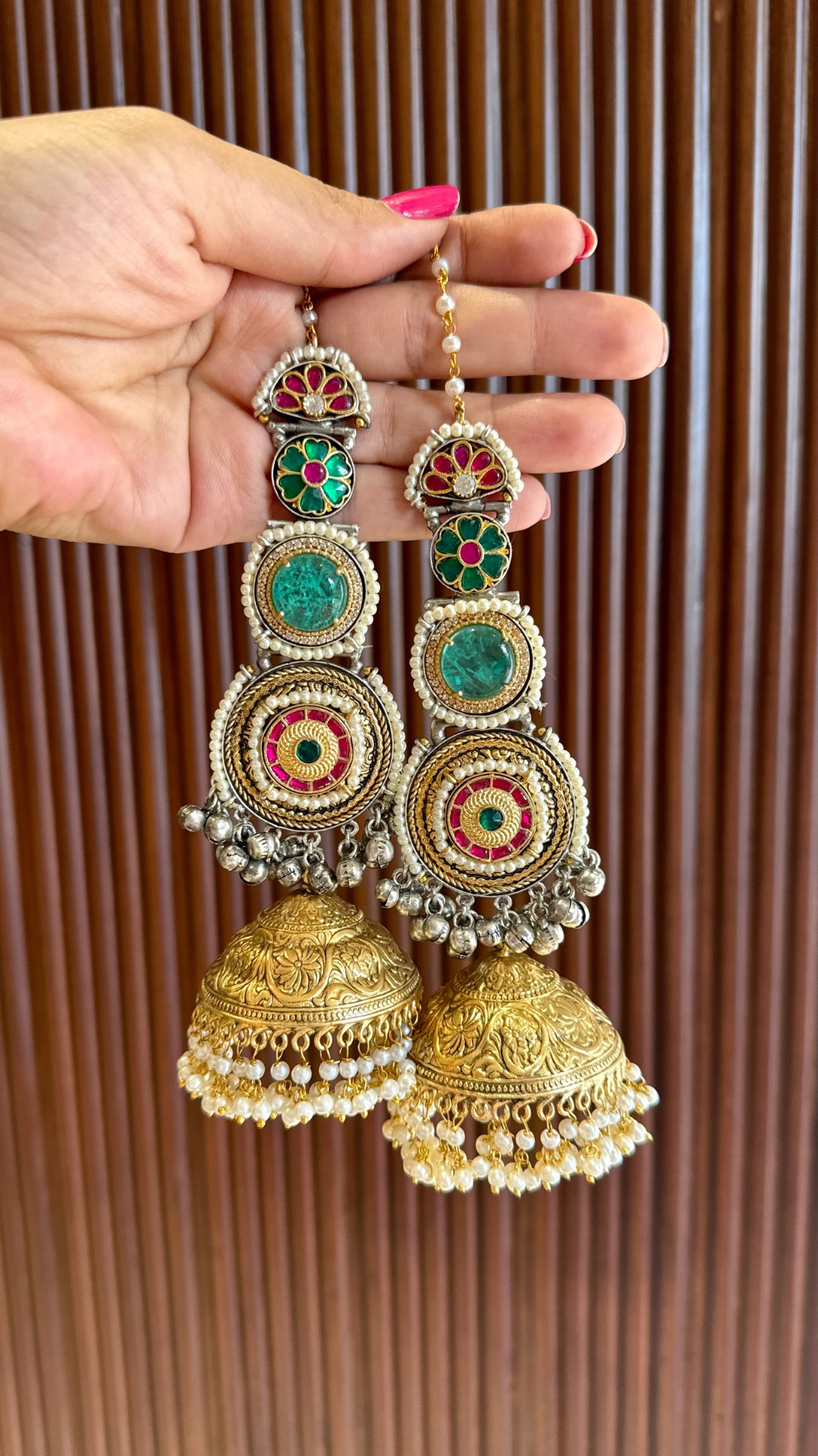 Jodha Jhumkis With Kaansahara