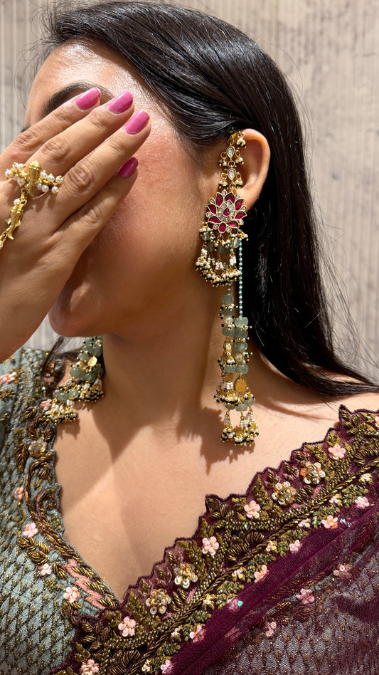 Morpankh Kaanphool Jhumkis