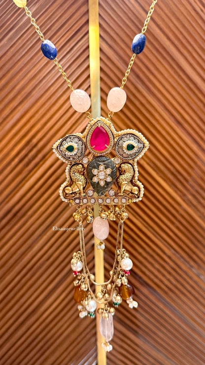 Gulzaar-long-Necklace with Earrings