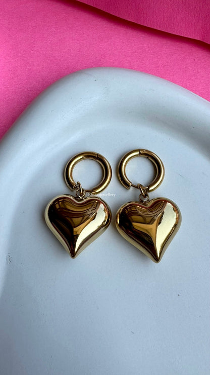 Heart Hoop Earrings