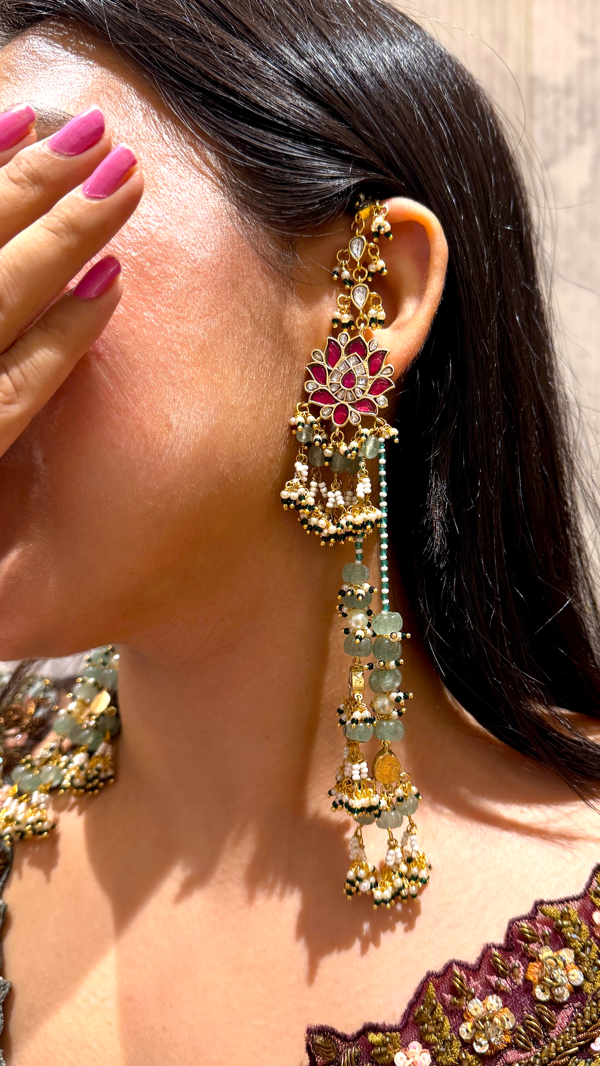 Khwaab Jadau Kundan Kashmiri Earrings