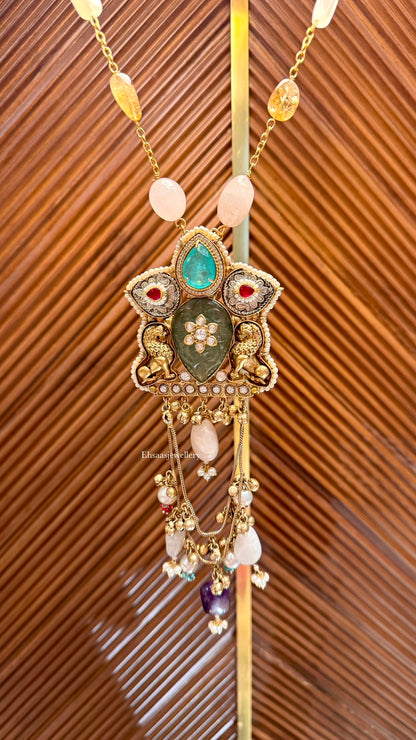 Gulzaar-long-Necklace with Earrings