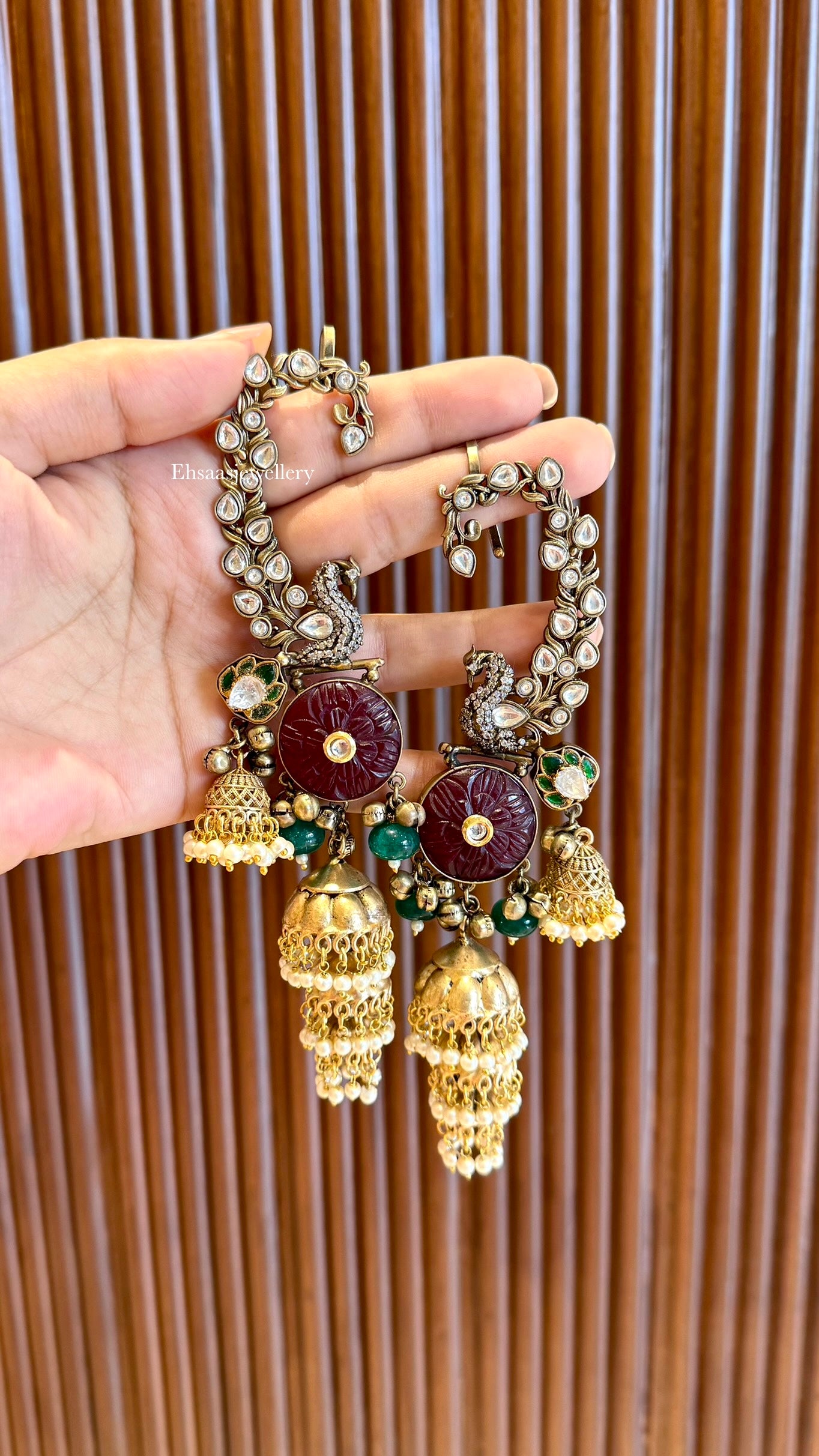 Mayuri Kaanphool Jhumkis