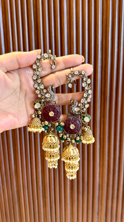Mayuri Kaanphool Jhumkis