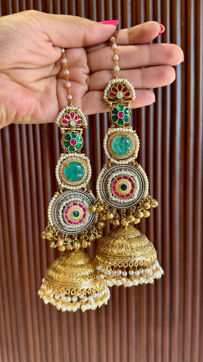 Jodha Jhumkis With Kaansahara