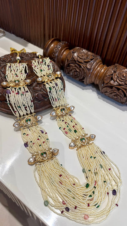 Sharvari Pearl Necklace With Earrings