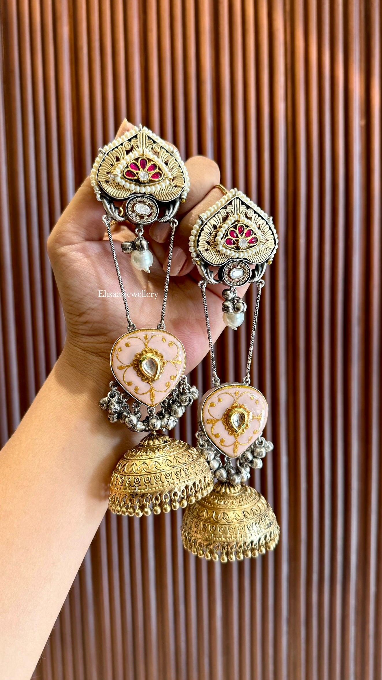 Kashish Jhumkis with Earchain