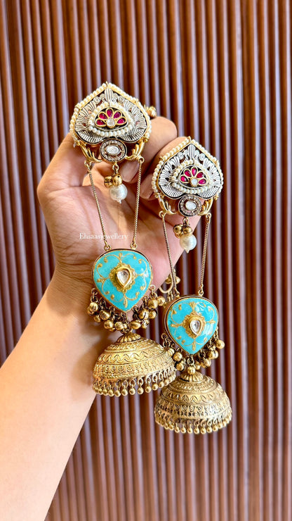 Kashish Jhumkis with Earchain