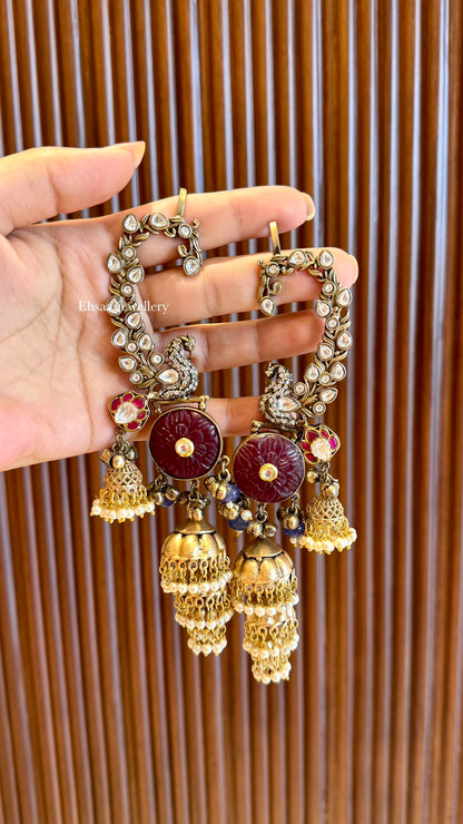 Mayuri Kaanphool Jhumkis