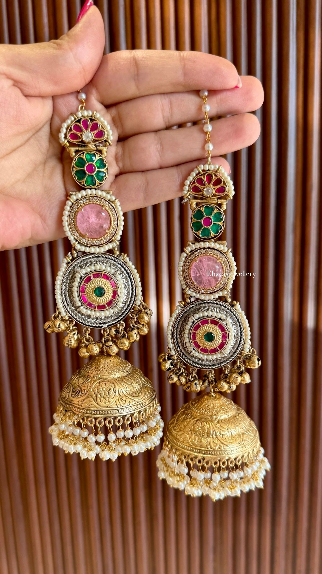 Jodha Jhumkis With Kaansahara