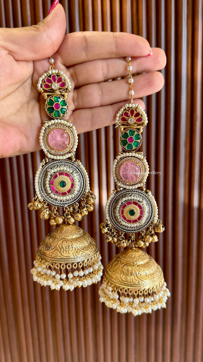 Jodha Jhumkis With Kaansahara