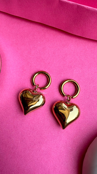 Heart Hoop Earrings