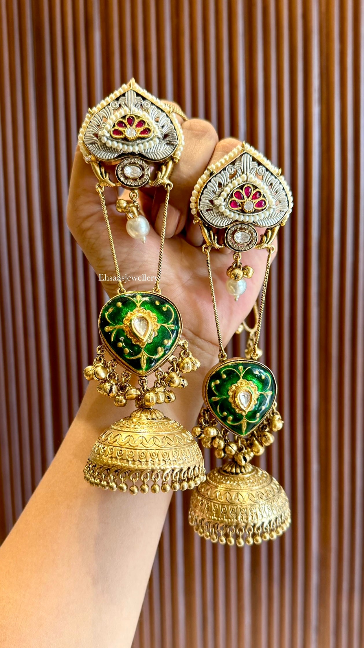 Kashish Jhumkis with Earchain