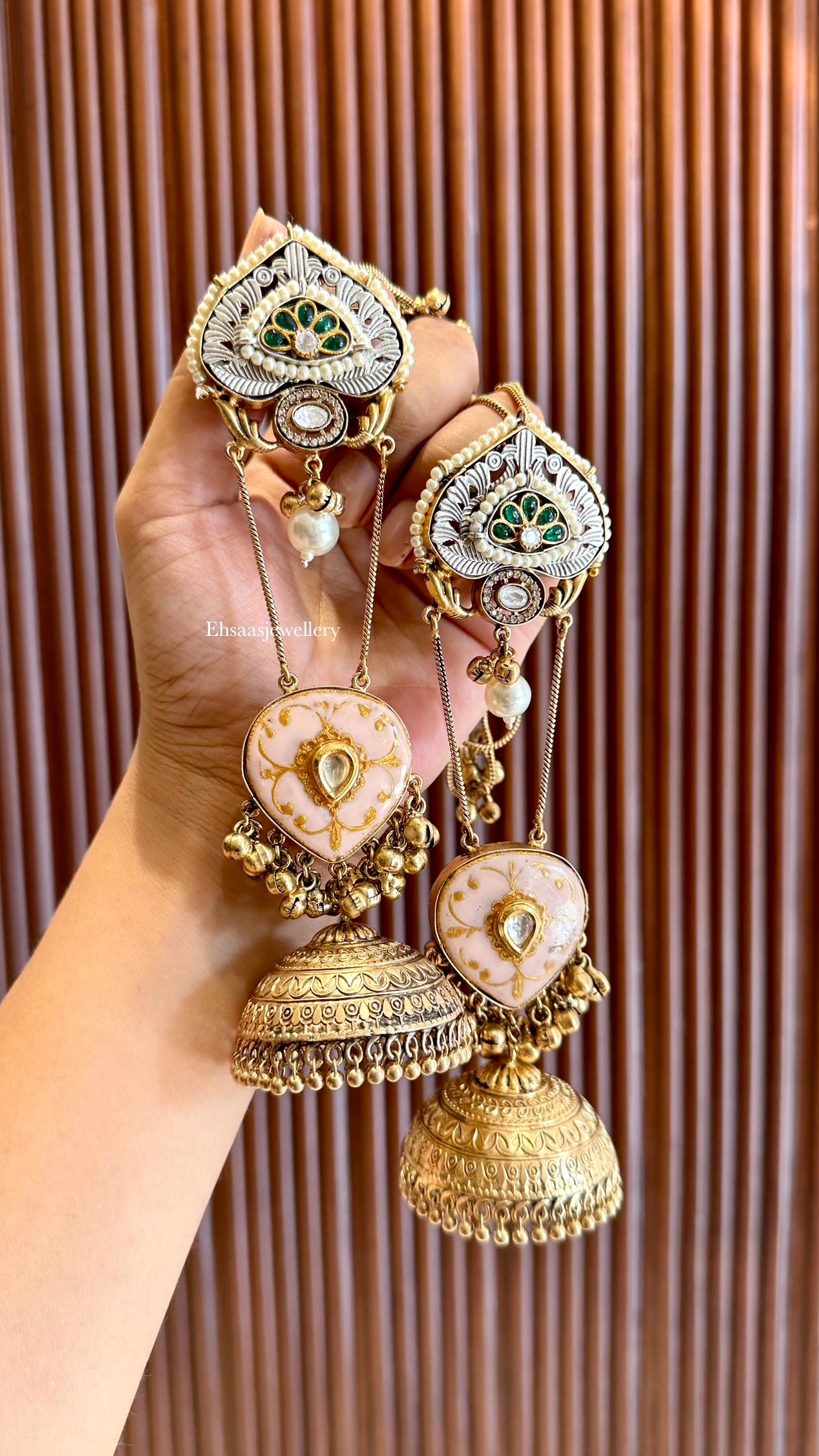 Kashish Jhumkis with Earchain